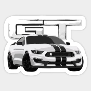 Mustang GT GT350 T-Shirt Oxford White Sticker